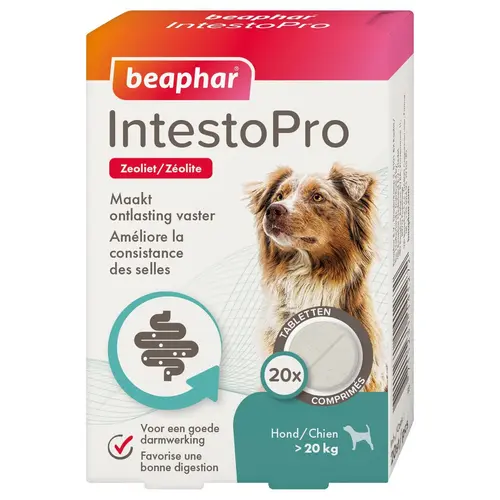 Aliment complémentaire consistance des selles pour chien Beaphar IntestoPro - x 20 comprimés