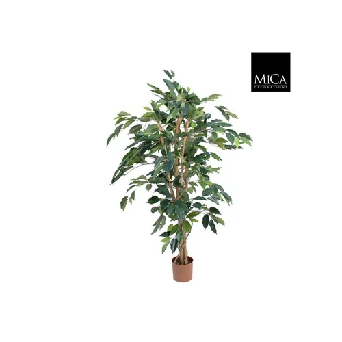 Ficus Benjamina vert plante artificielle en pot H 110 x Ø 65 cm