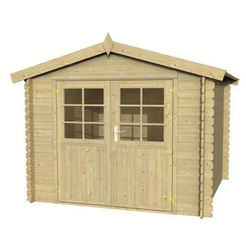 Abri de jardin naturel White Wood Valence - 5 m² / 28 mm