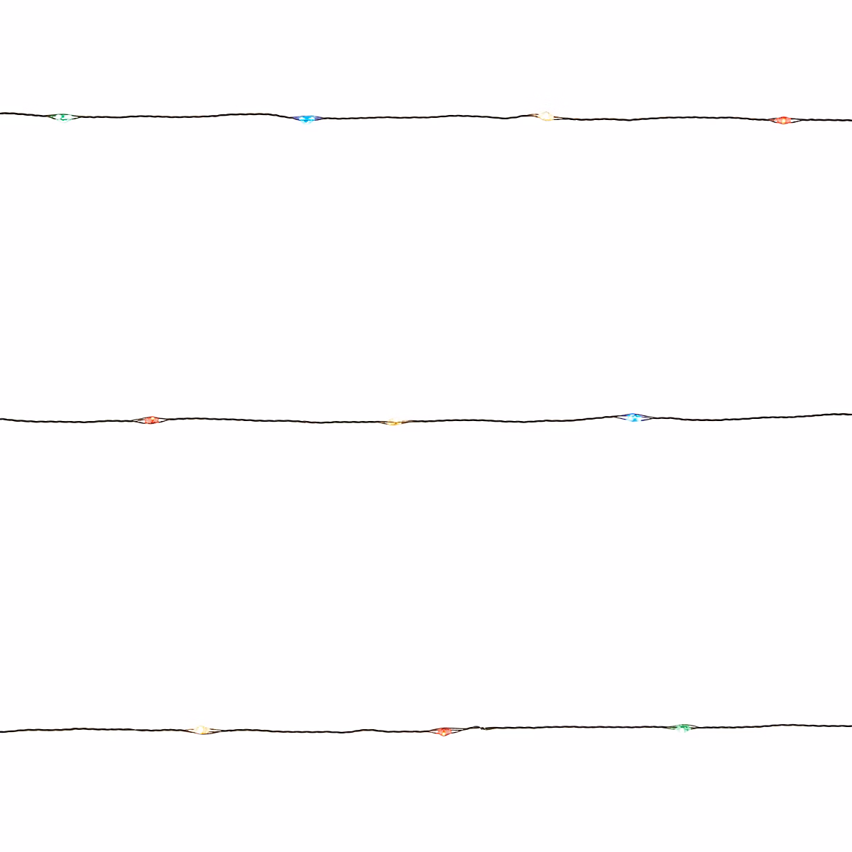 Guirlande lumineuse LED intérieure multicolore câble argenté 1 – 8 m