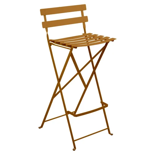 Tabouret haut Bistro coloris marron en acier Fermob - 42 x 31 x 74 cm