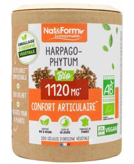 Nat et Form - Harpagophytum Bio 200 gélules