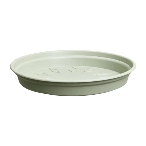 Soucoupe ronde en plastique vert pierre Elho green Basics - Ø 34 cm