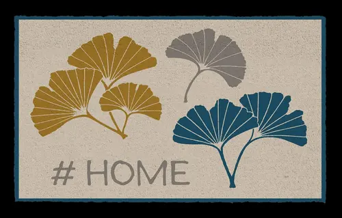 Tapis brosse coco imprimé home Ginko E/C Sweetsol - 40 x 60 cm