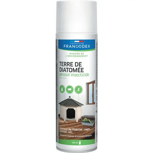 Aérosol insecticide pour habitat terre de diatomée Francodex - 500 ml