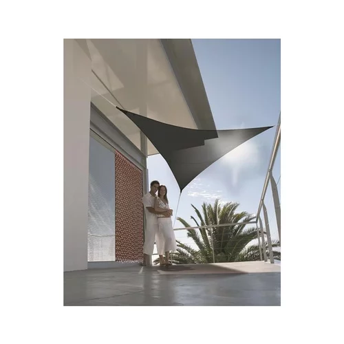 Voile d'ombrage triangulaire gris ardoise 3 x 3 m