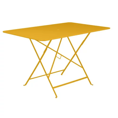 Table pliante coloris jaune en acier Bistro Fermob - 117 x 77 x 74 cm