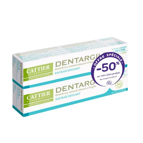 Lot de 2 dentifrices Dentargile Menthe