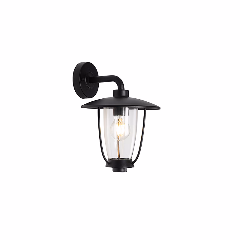 Applique murale d'extérieur moderne noire – Khana