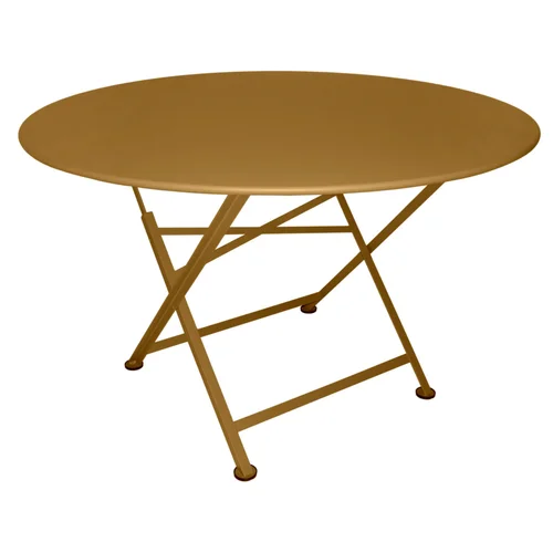 Table pliante Cargo coloris marron en acier Fermob - Ø 117 cm