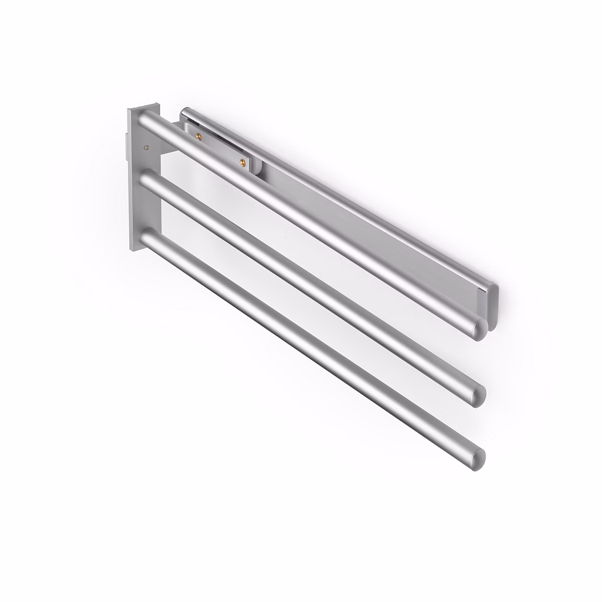 Emuca Porte – serviettes extensible | 3 bras | Aluminium | Anodisé mat