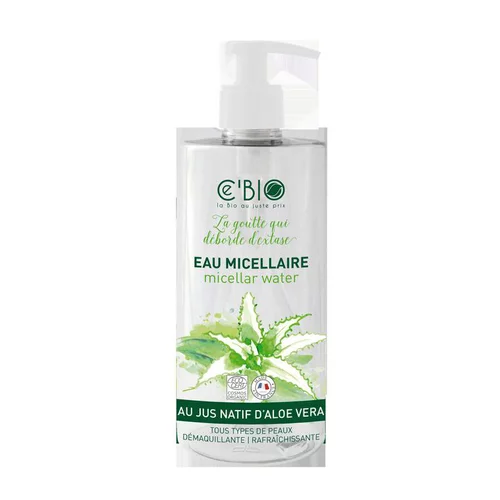Eau micellaire Flacon pompe 500 ml blanc