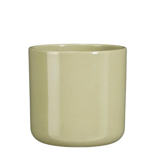 Pot rond coloris vert en céramique Fedor Mica Decorations - 15 x Ø 17 cm