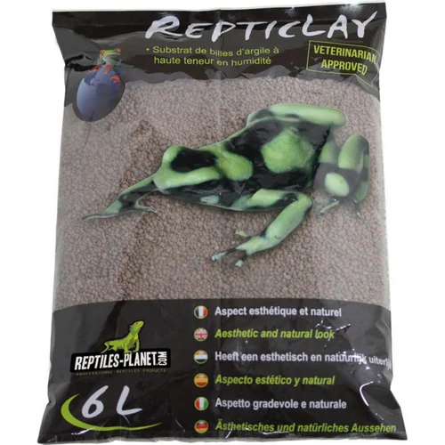 Substrat pour terrarium tropical en argile naturelle coloris marron Reptile Planet Repticlay - 6 L