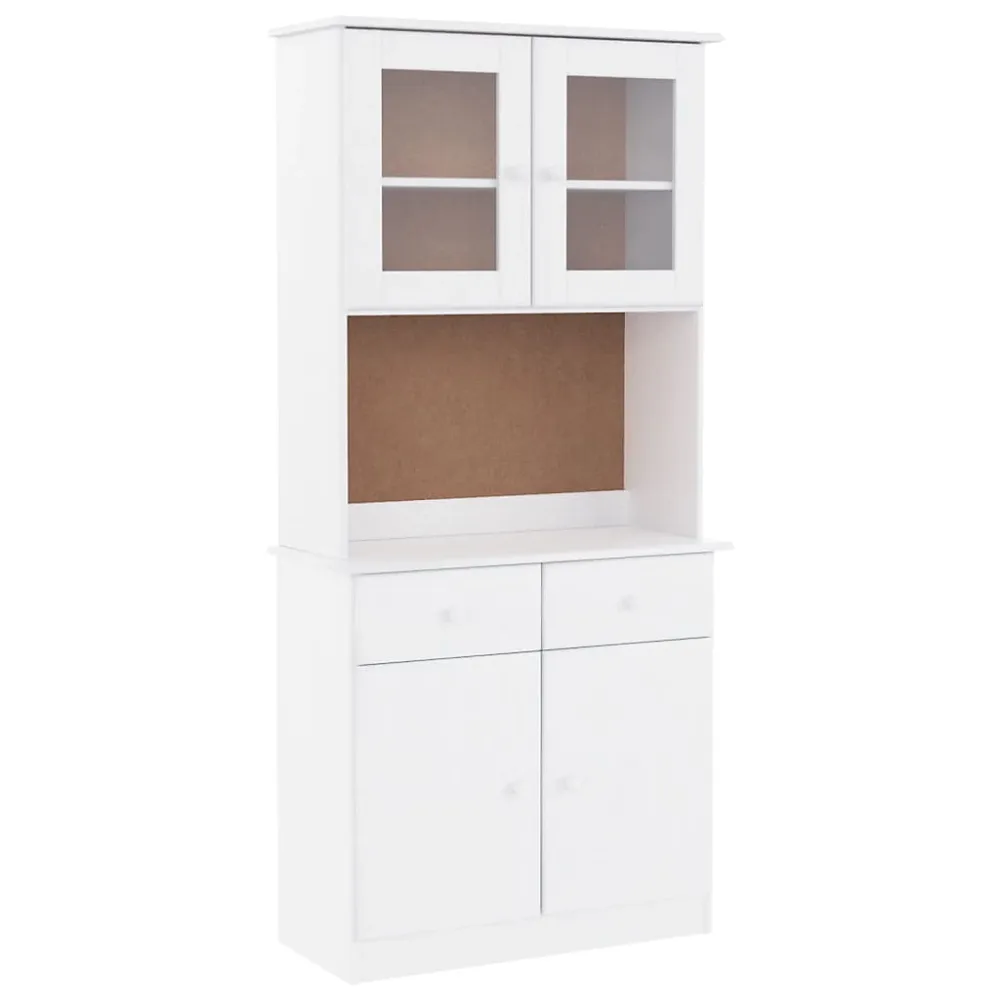 Buffet ALTA blanc 77 × 35 × 165 cm bois massif de pin vidaXL