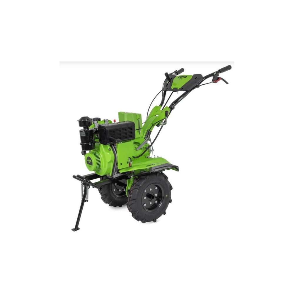VITO Motoculteur diesel moteur 7 cv 246 cm3 motobineuse avec fraises et butteur démarrage électrique vito – 115 cm 35cm