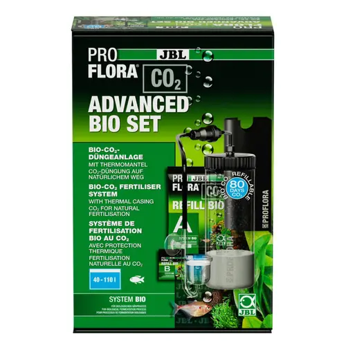 Système de fertilisation bio au CO2 pour plantes en aquarium d’eau douce de 40 à 110 litres JBL Proflora C02 Advanced Bio Set