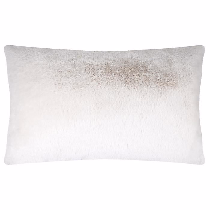 Coussin – Ecru, 50 × 80 cm, Ultra moelleux, Fausse fourrure, Déhoussable