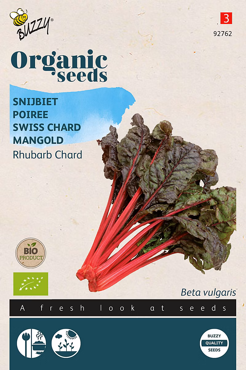 Buzzy Organic Poiree Rhubarb Chard – bio Semences, Ca. 2 gr