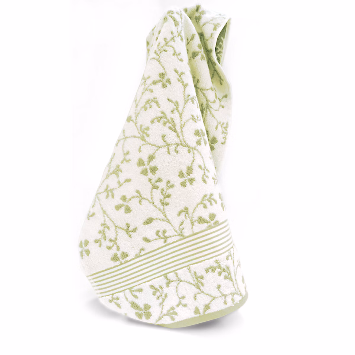Drap de douche 70 × 140 cm VINTAGE FLORAL Vert 550g/m2