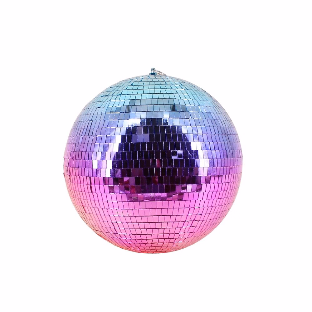 Boule à facettes bicolore bleu – violet d30cm