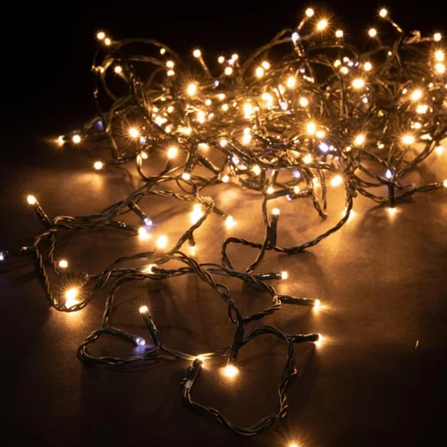 Guirlande lumineuse LED à lumière fixe blanc chaud sur secteur - 16 m