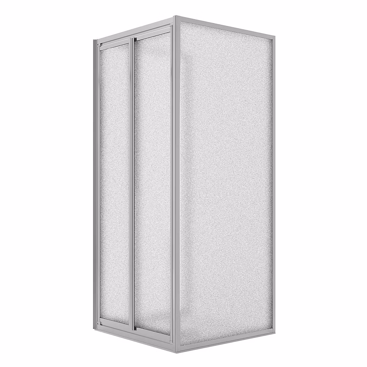 Cabine de douche 3 côtés 80 × 80 × 80CM H198 Verre Opaque 2 Fixes+Saloon 2 Pivotantes 80 mod West