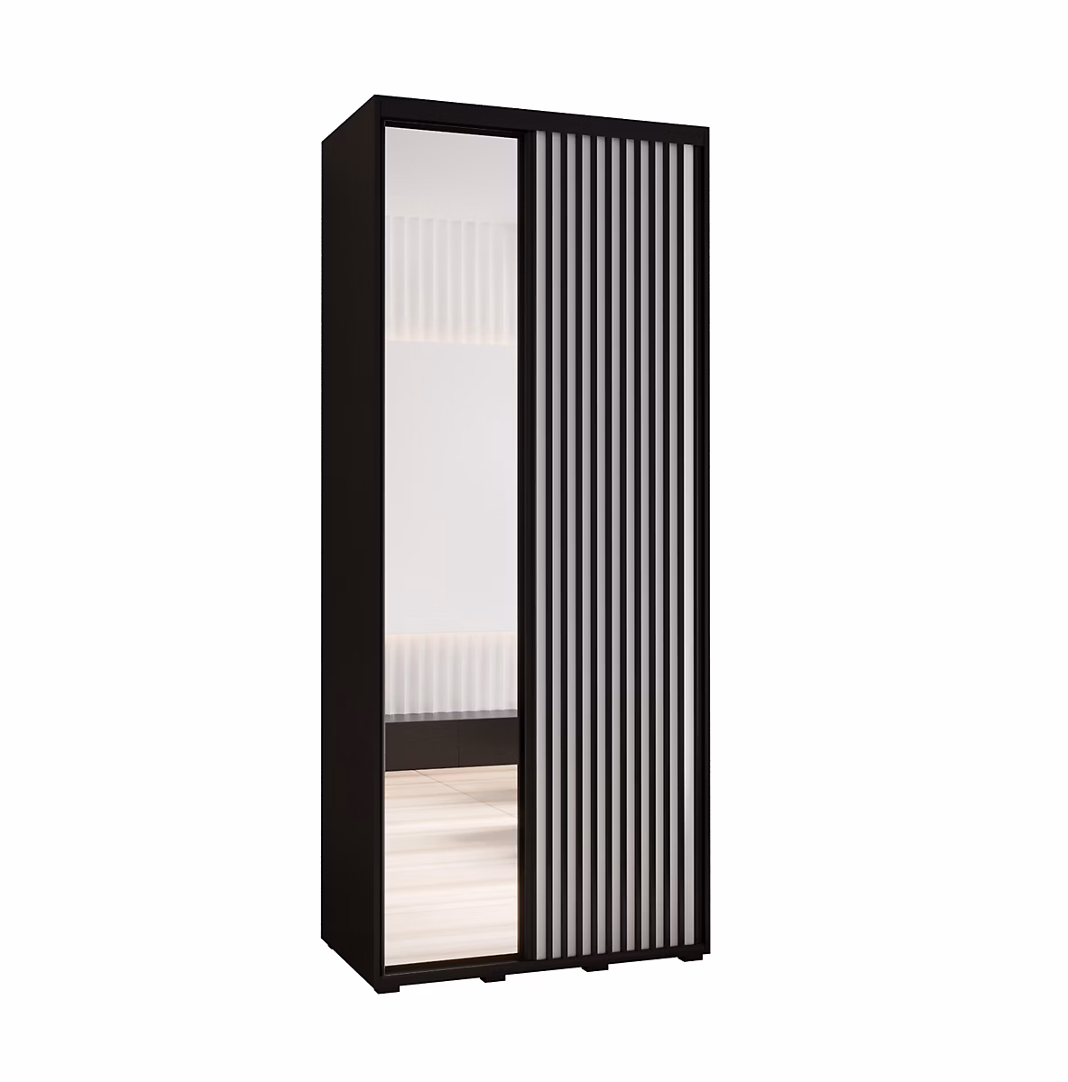 Armoire Lanko 2 a portes coulissantes H. 235 – 2 x L. 120 x P. 60 2 portes
