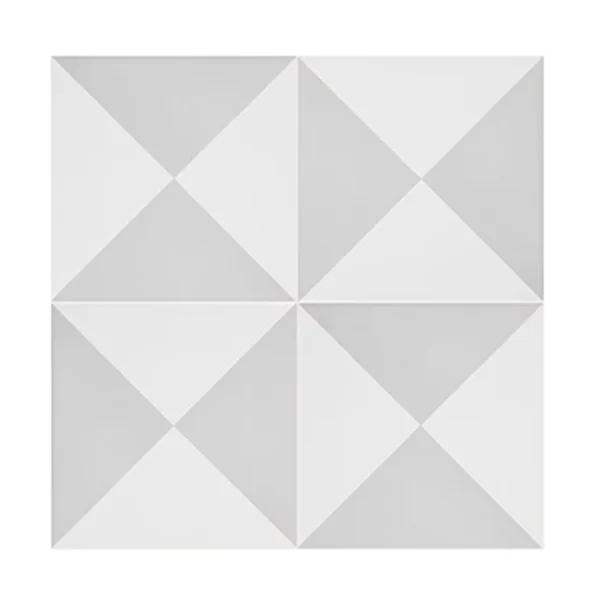 4 Carreaux de ciment véritable 0 – 16m2 / Carreaux de ciment artisanaux pour sol et mur coloris gris/blanc | l.20 x L.20 cm