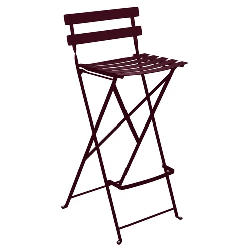 Tabouret haut Bistro coloris noir en acier Fermob - 42 x 31 x 74 cm