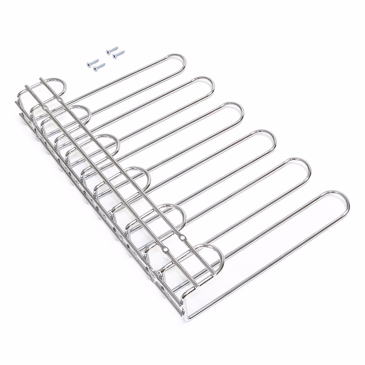 Emuca Porte-verres pour meubles Supra 5 rangées – longueur 320mm, Acier, Chromé