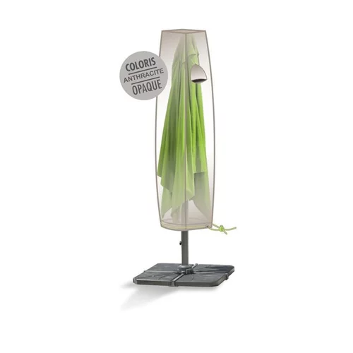 Housse parasol droit jusqu'à Ø 4 m de coloris anthracite en polyester