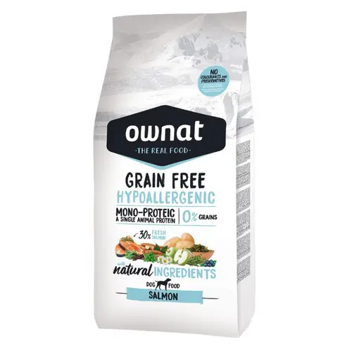 Croquette pour chien adulte sensible au saumon Ownat - 3 kg