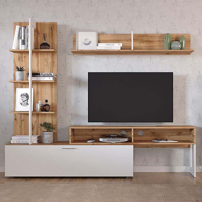 Ensemble Komodee MOLDE SET1 Chêne Wotan Blanc 37 × 251 × 174 cm
