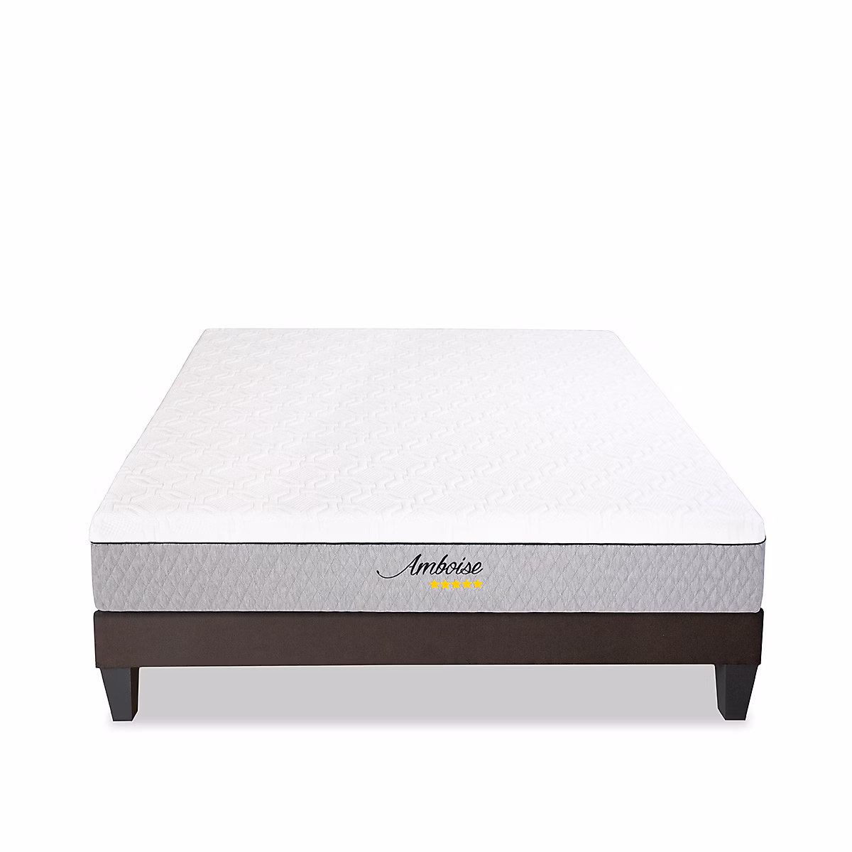 Ensemble Amboise 140 × 190 cm Matelas Mousse + Sommier Bois