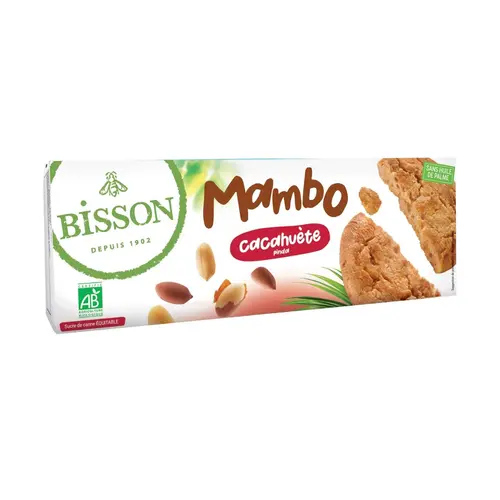 Biscuits bio cacahuètes Bisson Mambo - 125 g
