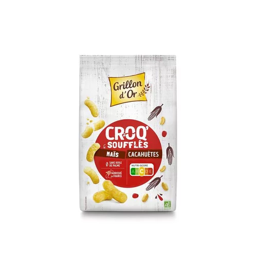 Croq soufflé maïs cacahuète bio Grillon d’or - 90 g
