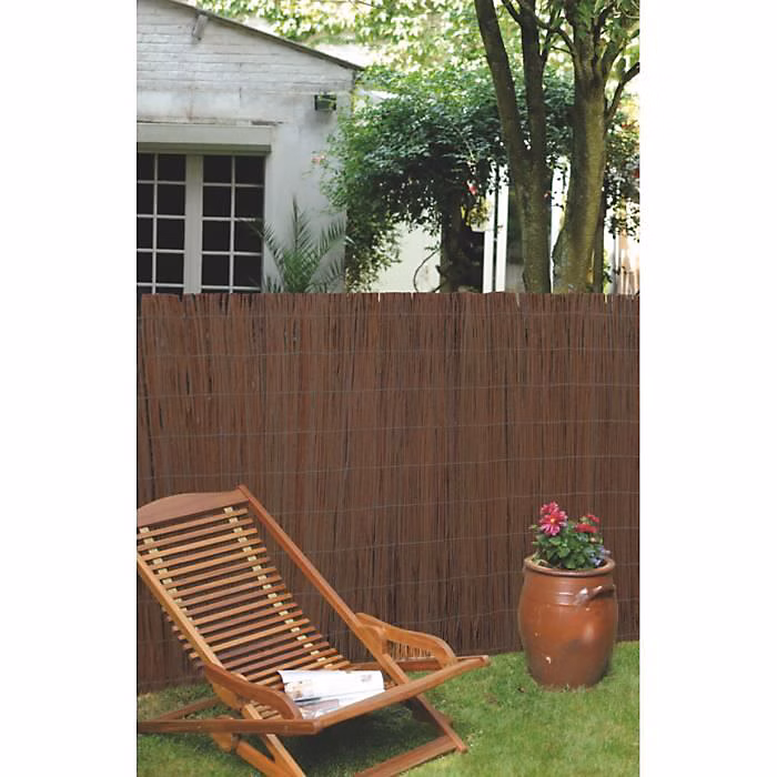 Clôture brise vue en osier – NORTENE, VIMET, 80% occultant, 2 × 3 m, Marron