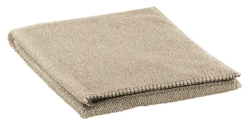Serviette invité en coton coloris galet Vivaraise Bora - 50 x 30 cm