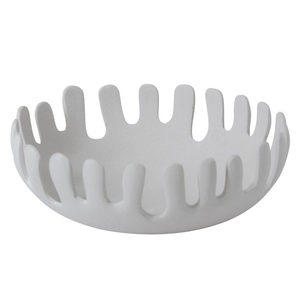 J LINE Coupe déco design corolla 22cm blanc