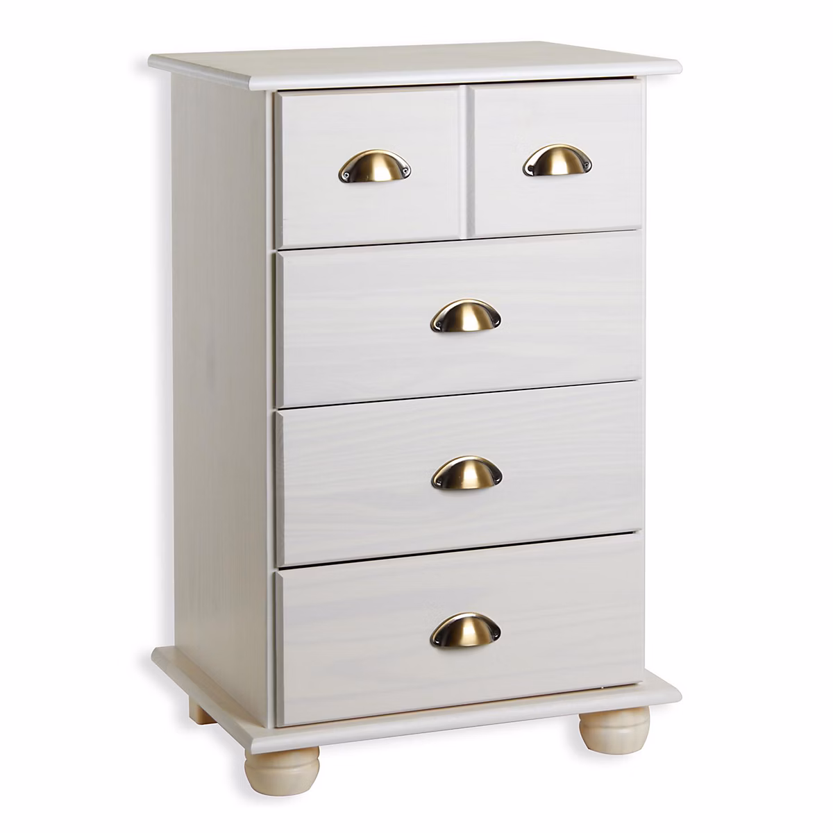 Commode chambre COLMAR L 49 cm en bois massif – Blanc
