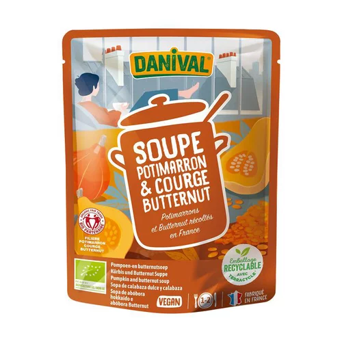 Soupe bio potimarron et courge butternut 50 cl