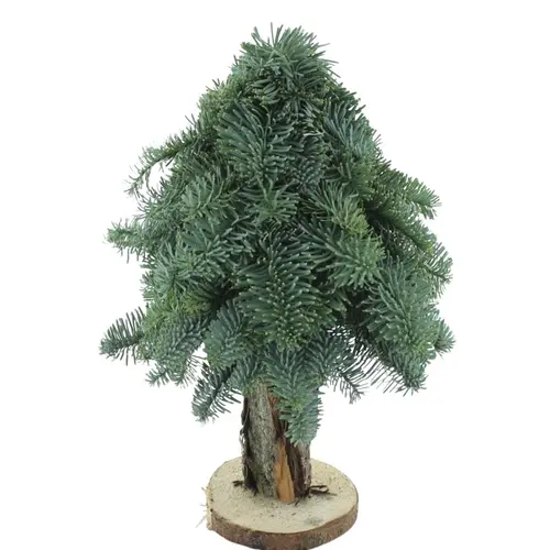 Sapin de table Nobilis avec pied coloris vert – 40 cm