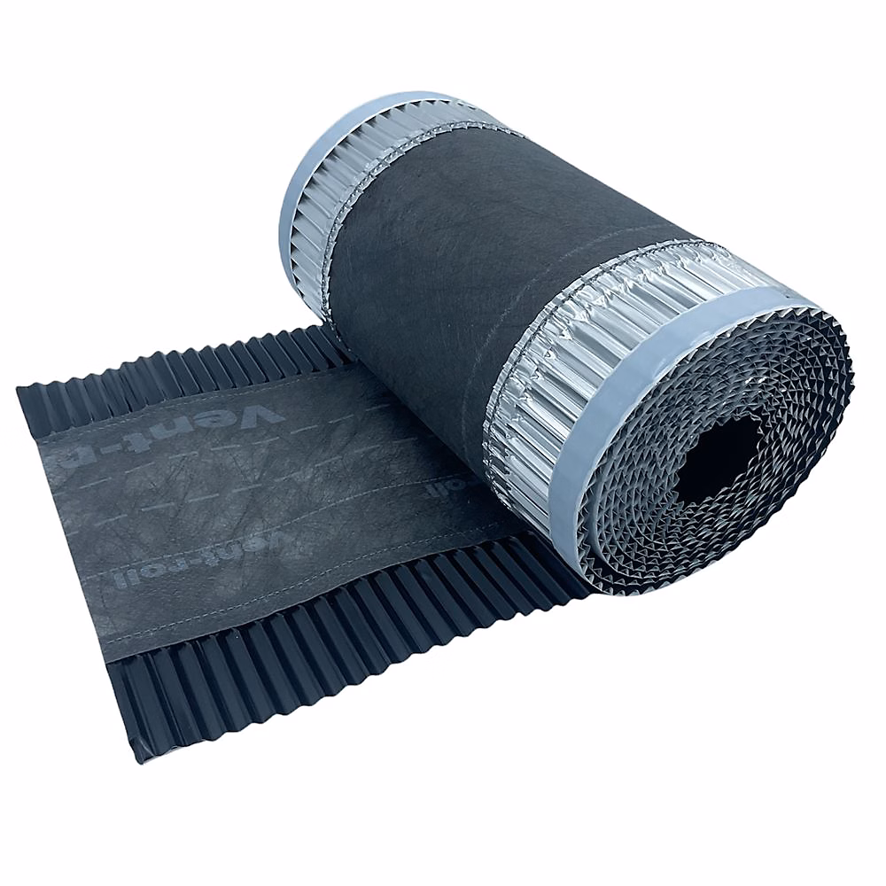 Closoir de Faîtage – Anthracite, 300 mm X 5 ml, Souple ventilé Aluminium et Fibre, ral 7016