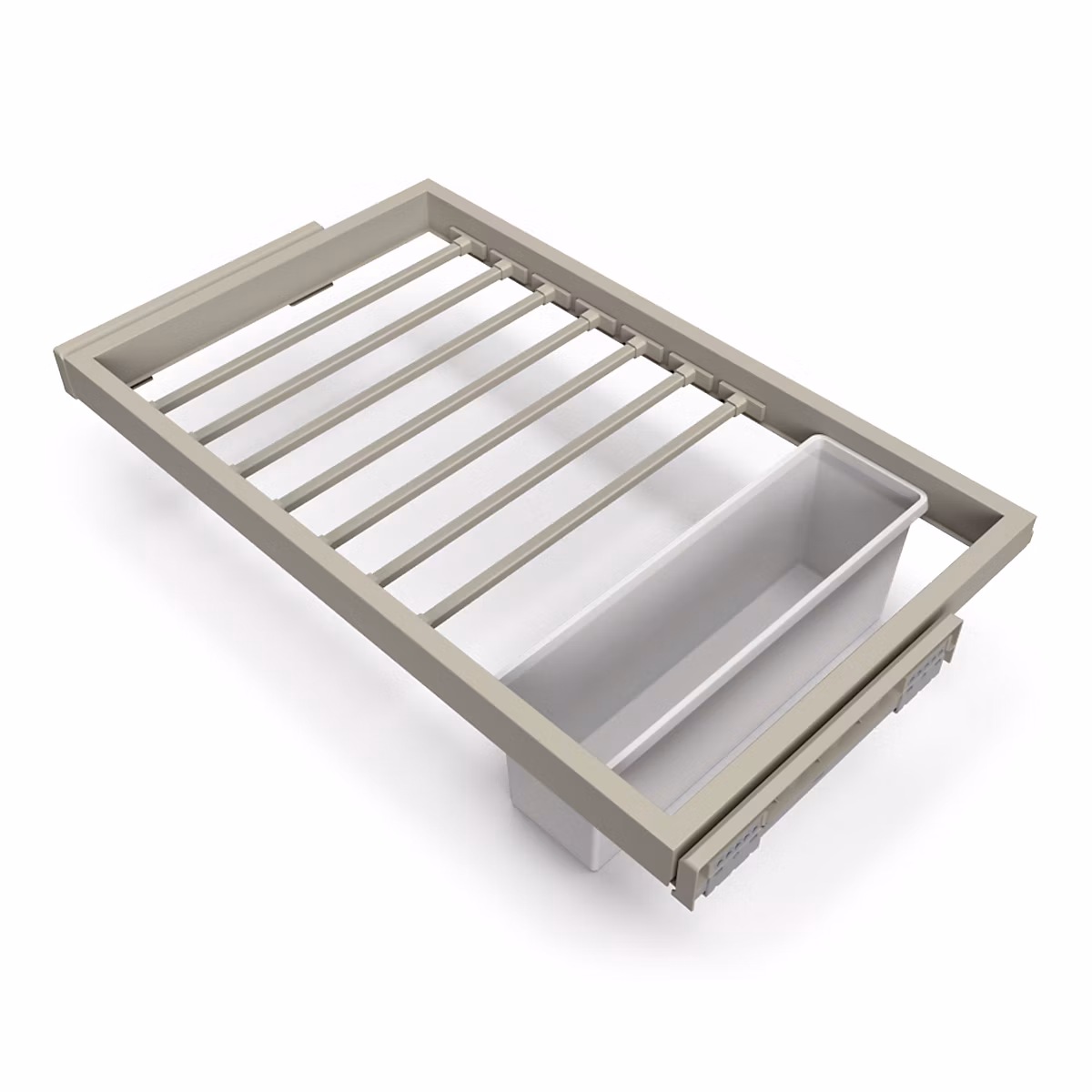 Emuca Kit de 7 porte – pantalons, 1 plateau et 1 cadre coulissant à fermeture douce pour armoires, réglable, module 800mm, Gris