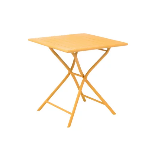 Table carrée en aluminium coloris miel Max - 70 x 70 x 74 cm