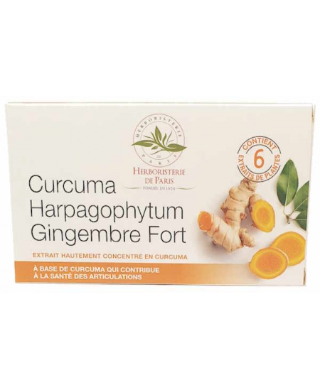 Herboristerie de Paris Curcuma Harpagophytum gingembre fort 60 comprimés