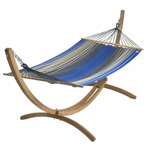 Set support et hamac EsKapade coloris bleu royal en bois et polypropylène Jobek Hamacs - 323 x 125 x 128 cm