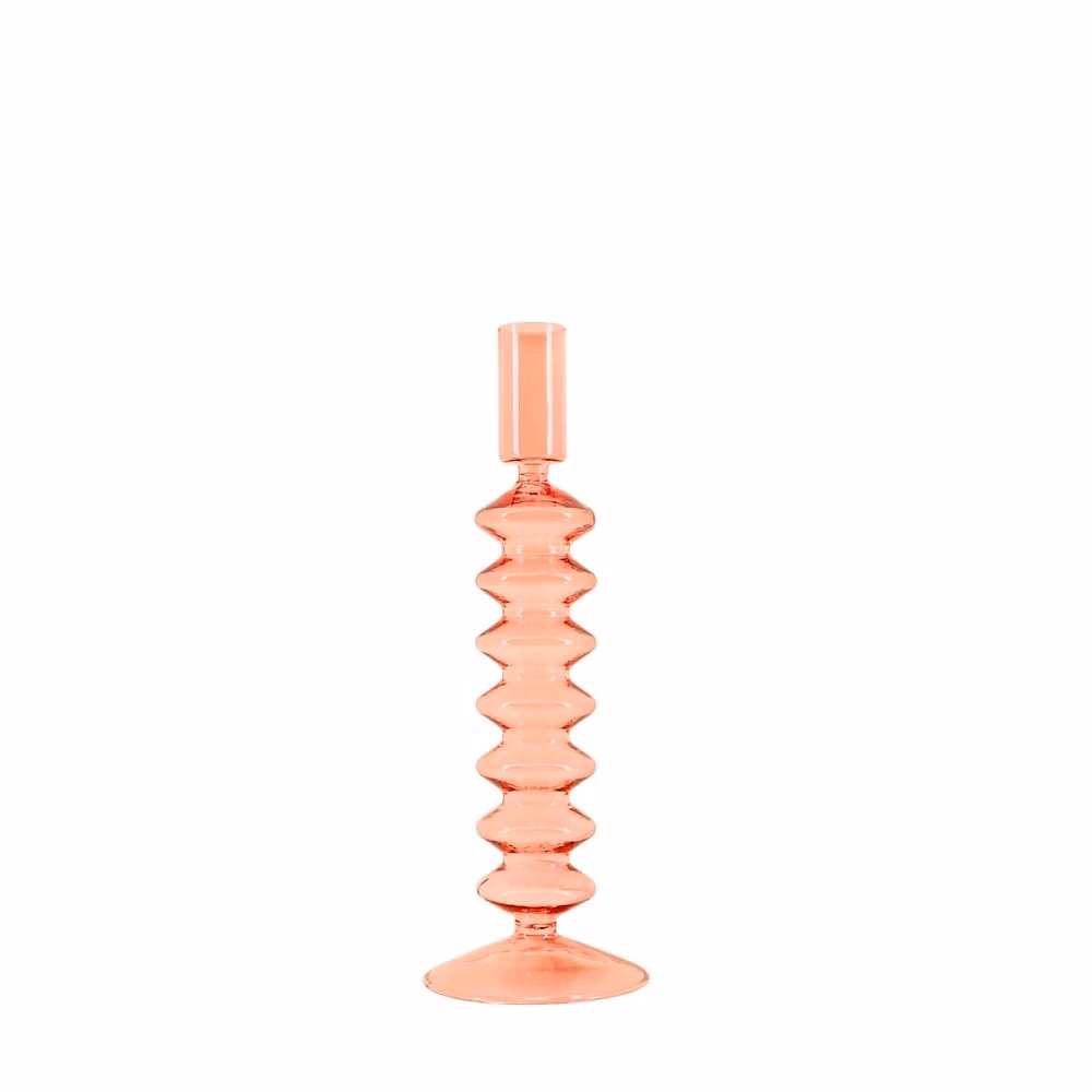 Bougeoir perles en verre 24cm – Severina