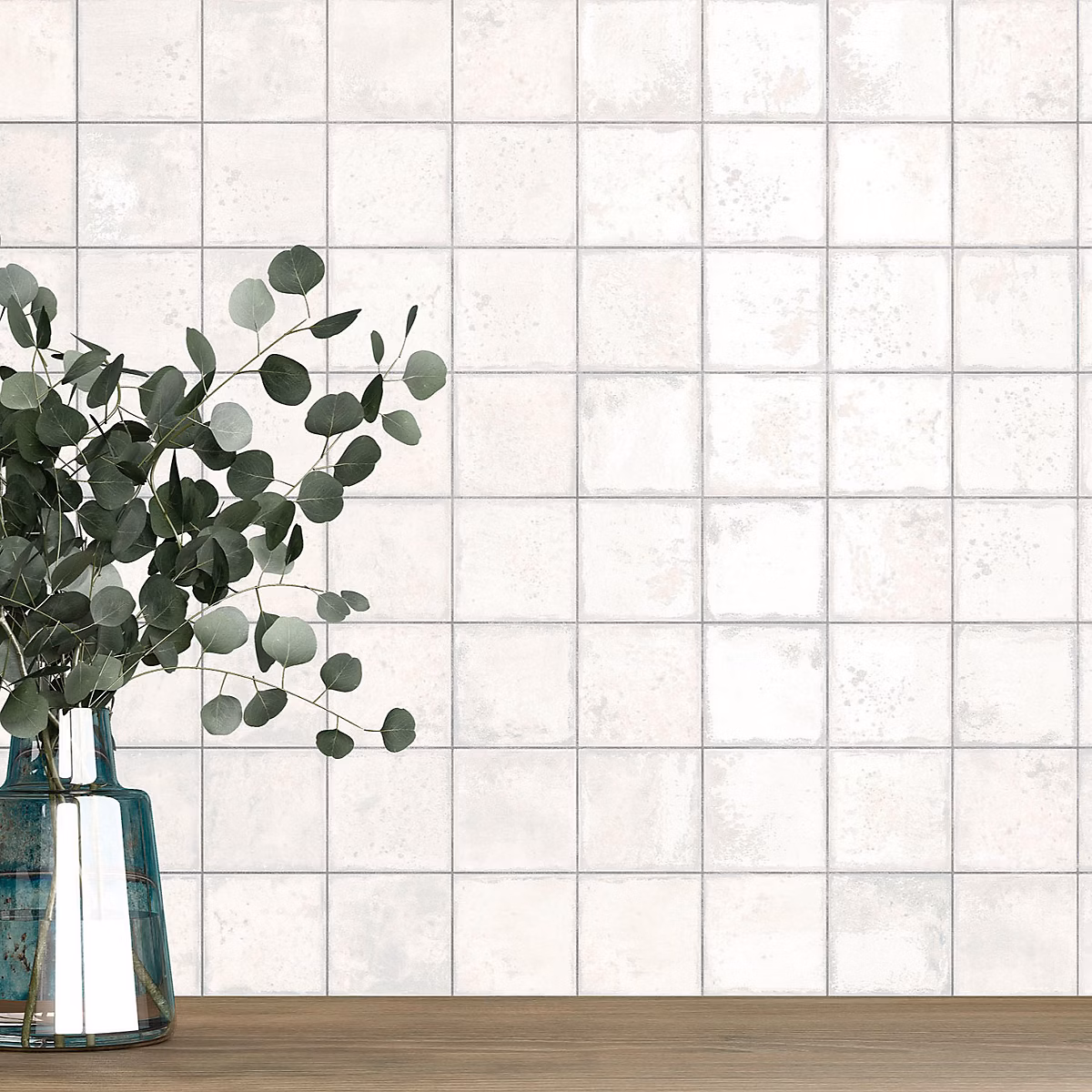 Carrelage grès cérame premium Era White 12 × 12 cm Brillant Design Rustique pour tous types de Murs.